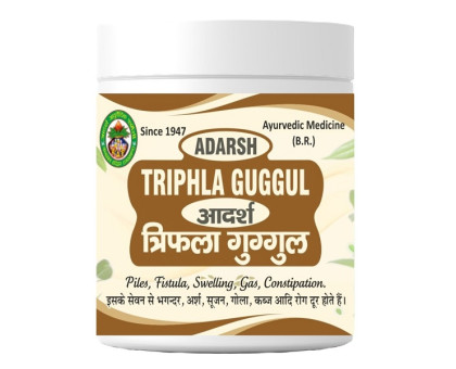 Triphala Guggul Adarsh Ayurvedic, 40 grams ~ 110 tablets