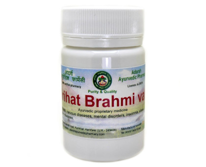 Vrihat Brahmi vati Adarsh Ayurvedic, 10 グラム ~ 30 錠剤