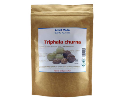 Triphala 粉末 organic Amrit Veda, 100 グラム