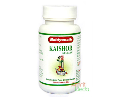 Kaishore Guggul (Kaishor Guggulu) Baidyanath, 80 錠剤 - 30 グラム