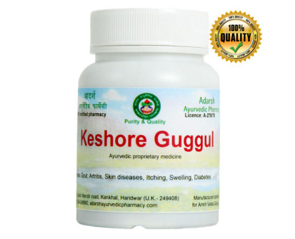 Kaishore Guggul (Keshore Guggul) Adarsh Ayurvedic, 40 グラム ~ 110 錠剤