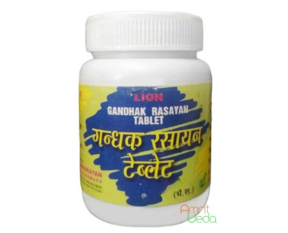 Gandhak Rasayana Lion, 25 grams ~ 70 tablets