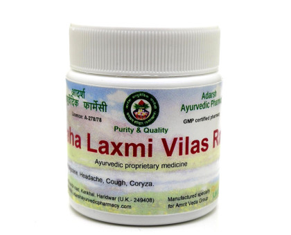 Maha Laxmi Vilas Ras Adarsh Ayurvedic, 40 グラム ~ 110 錠剤