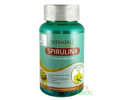 Spirulina with Amla Patanjali, 60 カプセル