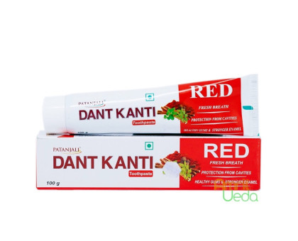 Toothpaste Dant Kanti Red Patanjali, 100 グラム