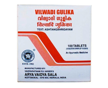 Vilwadi gulika Kottakkal, 100 錠剤