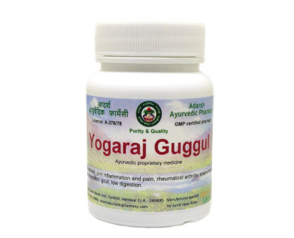 Yogaraj Guggul (Yograj Guggul) Adarsh Ayurvedic, 40 グラム ~ 110 錠剤