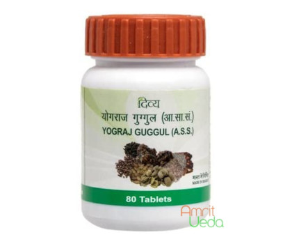 Yogaraj Guggul (Yograj Guggul) Patanjali, 80 錠剤 - 40 グラム