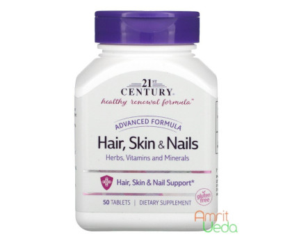 Hair, skin & nails Advanced formula 21st Century, 50 錠剤