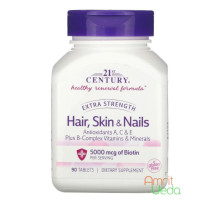 Hair, skin & nails Extra strength, 90 錠剤