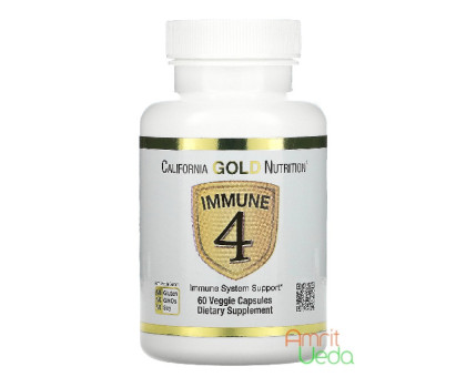 Immune 4 California Gold Nutrition, 60 カプセル