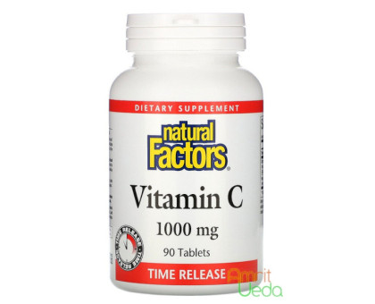 Vitamin C 1000 mg Natural Factors, 60 錠剤