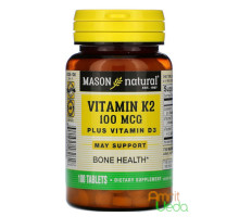 Vitamin K2 plus D3, 100 錠剤