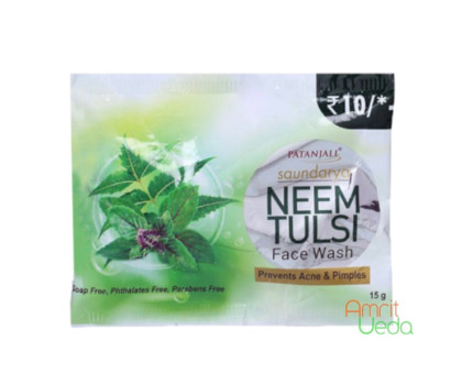 Face wash Saundarya Neem-Tulsi Patanjali, 15 グラム