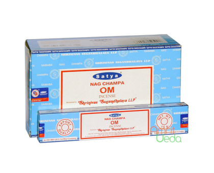 Incense sticks Satya Nag Champa OM Satya, 15 グラム