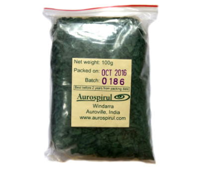 Spirulina crunches Aurospirul, 100 グラム